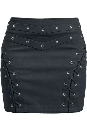 Gothicana Korte rok - Korte rok met veters - S tot XXL - voor Vrouwen