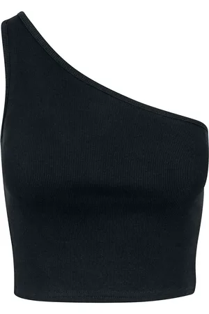Urban classics Top - Ladies Cropped Asymmetric Top - XS tot XL - voor Vrouwen