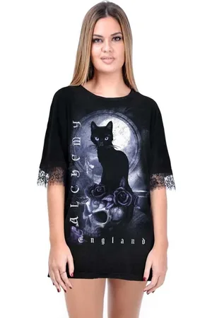 Alchemy T-shirt - Cat Ghost Vrouwen T-shirt - S tot XXL - voor Vrouwen