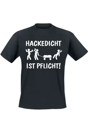 Alkohol & Party Fun T-shirt - Hackedicht ist Pflicht - M tot 3XL - voor Mannen