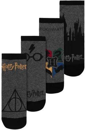 Harry Potter Sokken - Hogwarts - and the Deathly Hallows- Set van 4 - EU35-38 tot EU 39-42 - voor Vrouwen