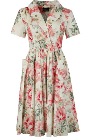 H&R London Medium-lengte jurk - Amaryllis Swing Dress - XS tot 4XL - voor Vrouwen
