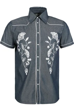 King kerosin Rockabilly Shirt met korte mouwen - Western Shirt - S tot XXL - voor Mannen