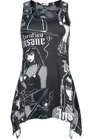 Heartless Gothic Top - Certified Lace Panel Vest - S tot XL - voor Vrouwen