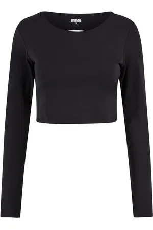 Urban classics Shirt met lange mouwen - Cropped Sporttop Vrouwen - XS tot XL - voor Vrouwen