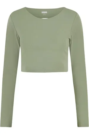 Urban classics Shirt met lange mouwen - Cropped Sporttop Vrouwen - XS tot XL - voor Vrouwen