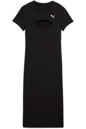 PUMA Medium-lengte jurk - WARDROBE ESS Midi Cut-Out Dress - XS tot XL - voor Vrouwen