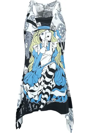Innocent Top - Steampunk Alice Lace Panel Vest - S tot XXL - voor Vrouwen