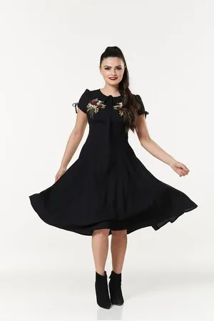 Timeless London Rockabilly Medium-lengte jurk - Pandora Dress - XS tot XL - voor Vrouwen