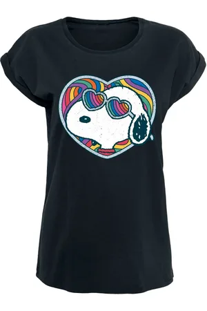 Peanuts T-shirt - Snoopy - Rainbow Heart - S tot XXL - voor Vrouwen