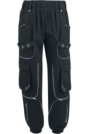 Gothicana Gothic Stoffen broeken - Joggers met klinknagels en zakken - S tot XXL - voor Vrouwen