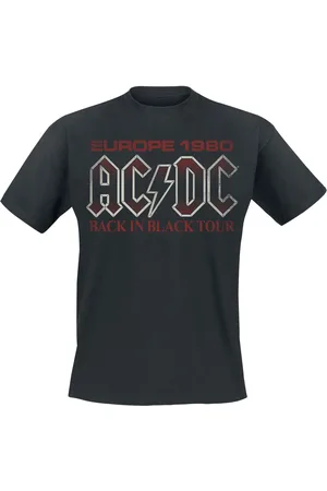 AC/DC T-shirt - Back In Black Europe 1980 - S tot 4XL - voor Mannen