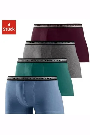 Authentic Underwear Boxershort zwarte weefband met logo-opschrift (set, 4 stuks)