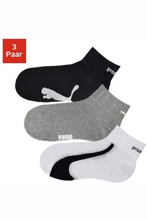 PUMA Sportsokken met korte geribde schacht (3 paar)