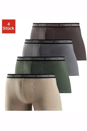 Authentic Underwear Boxershort zwarte weefband met logo-opschrift (set, 4 stuks)
