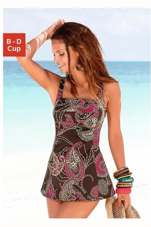 Lascana Zwemjurk met mooie print of unikleur