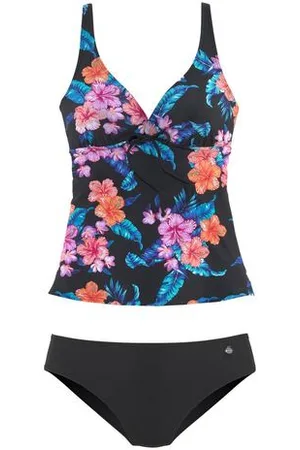 Lascana Beugeltankini met tropische bloemenprint