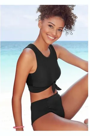 Venice Beach Highwaist-bikinibroekje Planeet in trendy belijning