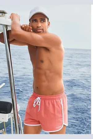 CHIEMSEE Zwemshort met contrast-piping