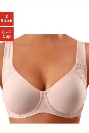 Petite Fleur Minimizer-bh met beugel, met dubbellaagse cups en bredere bandjes (Set van 2)