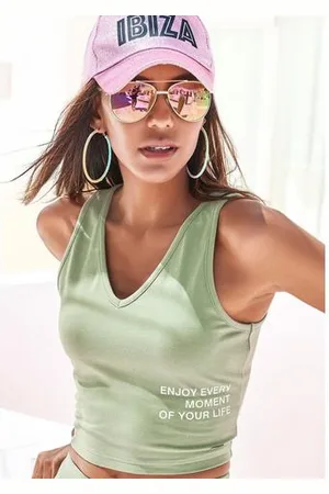 Buffalo Tanktop met statement-print