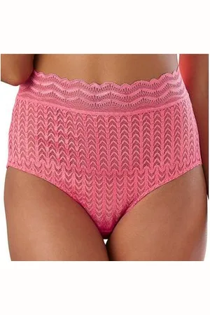 QS by s.Oliver High-waist-slip van grafische kan in transparante look