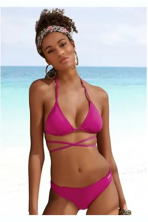 Bruno Banani Triangelbikini unikleur met lange bindstrik