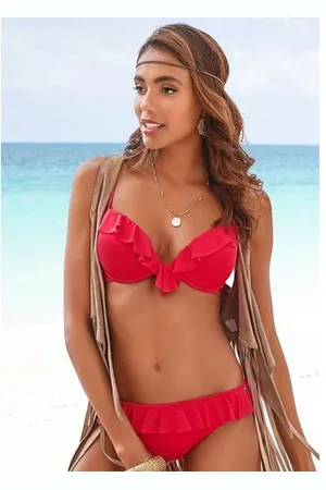 QS by s.Oliver Push-upbikini met trendy ruches