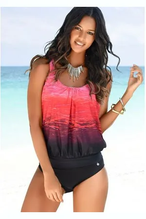 Lascana Tankini met batik-look