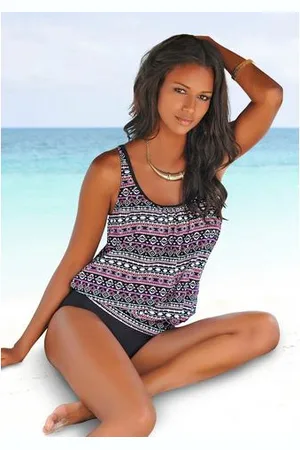 Lascana Oversized tankini in een trendy etno-look