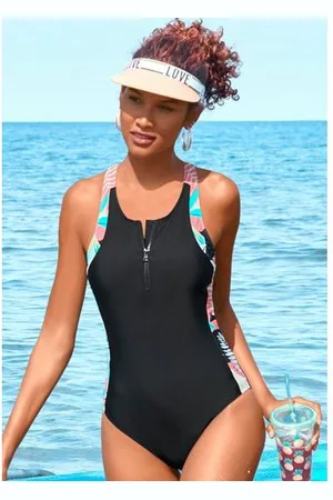 Lascana Badpak Layne met ritssluiting en racerback