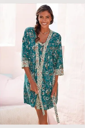 Lascana Kimono met bloemenprint all-over