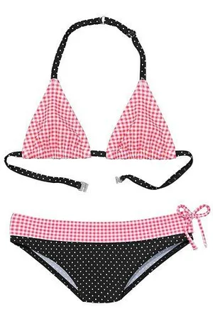 Buffalo Triangelbikini met motievenmix van ruit en stippen