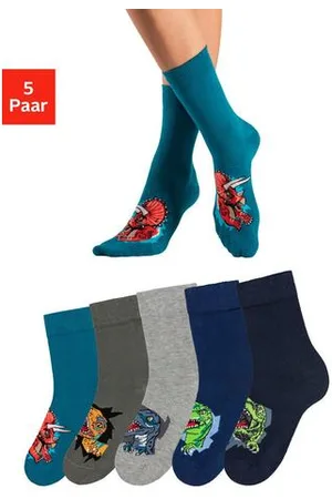 H.I.S Sokken met dinosaurusmotieven (set, 5 paar)