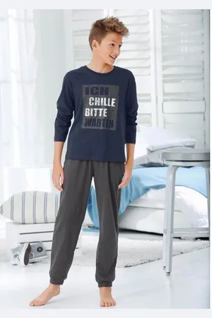 AUTHENTIC LE JOGGER Pyjama "ich chille bitte warten" (2-delig, 1 stuk)