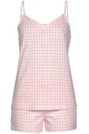 VIVANCE DREAMS Shortama met een fijn motiefje en gehaakt randje (2-delig, 1 stuk)