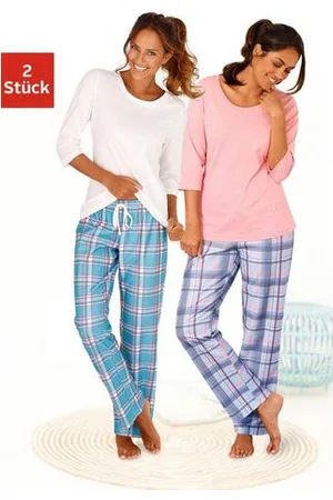 ARIZONA Pyjama met bijpassende basic shirts (4-delig, Set van 2)