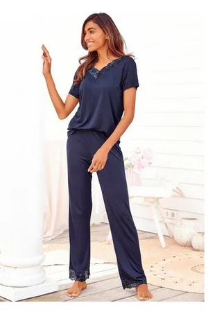 Lascana Pyjama met kanten details (2-delig, 1 stuk)