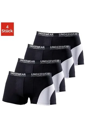 Authentic Underwear Boxershort met een contrastkleurige inzet (set, 4 stuks)