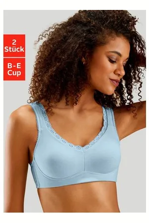 Petite Fleur Soft-bh zonder beugels, met kanten randjes (Set van 2)