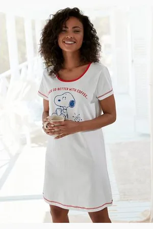 Peanuts Nachthemd met snoopy printmotief