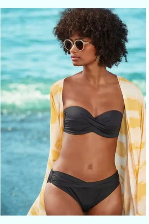 QS by s.Oliver Bandeau-bikinitop Spain unikleur in wikkel-look