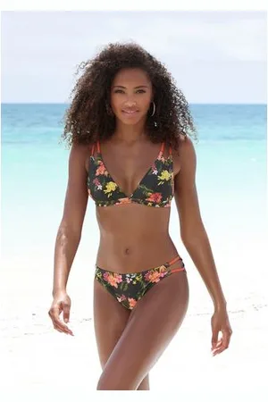 Lascana Triangel-bikinitop Tahiti met contrastkleurige details