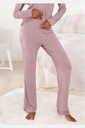 Lascana Pyjamabroek met kanten details