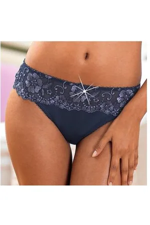 Lascana Bikinibroekje WANDA met borduurkant in bloemetjes-look