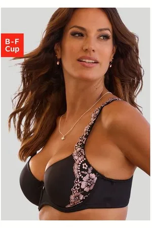 Lascana Bh met steuncups WANDA met beugel en geborduurde kant opzij, dessous