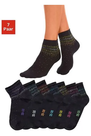H.I.S Korte sokken met stippenmotief (set, 7 paar)