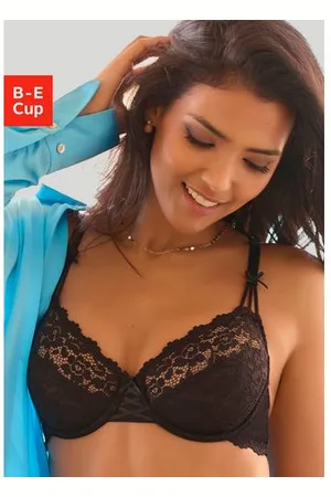 vivance collection Beugel-bh gemaakt van gebloemd kant met fijne strikjes van satijnen bandjes, lingerie