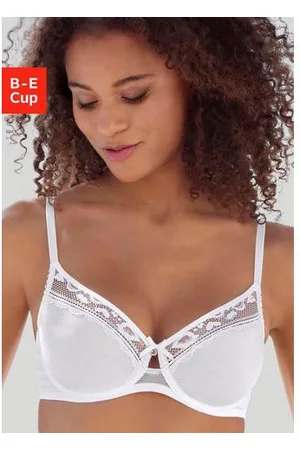 vivance collection T-shirt-bh gemaakt van fijne mesh en kant in kussende mond look, lingerie