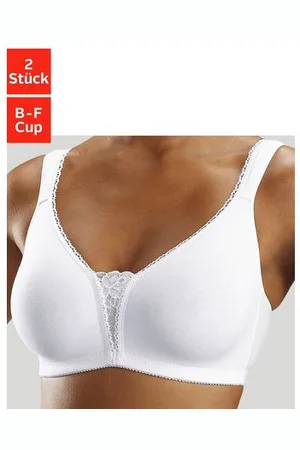 Petite Fleur Soft-bh zonder beugels met kanten details (Set van 2)